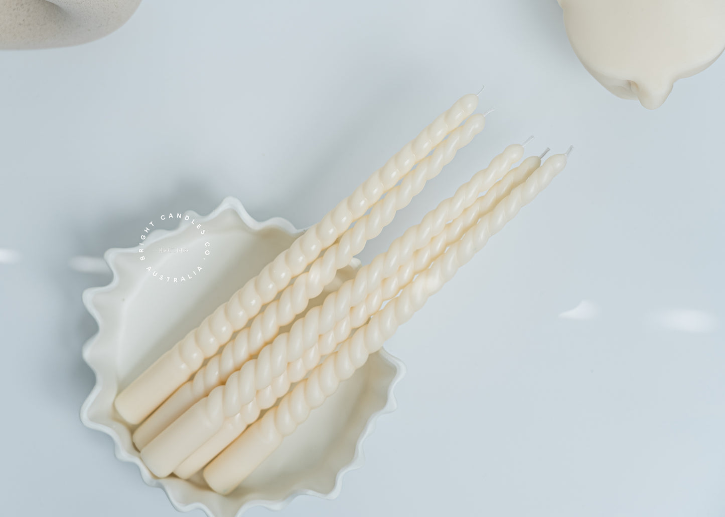 Thin taper candle, handmade coconut-soy wax (photo 3)