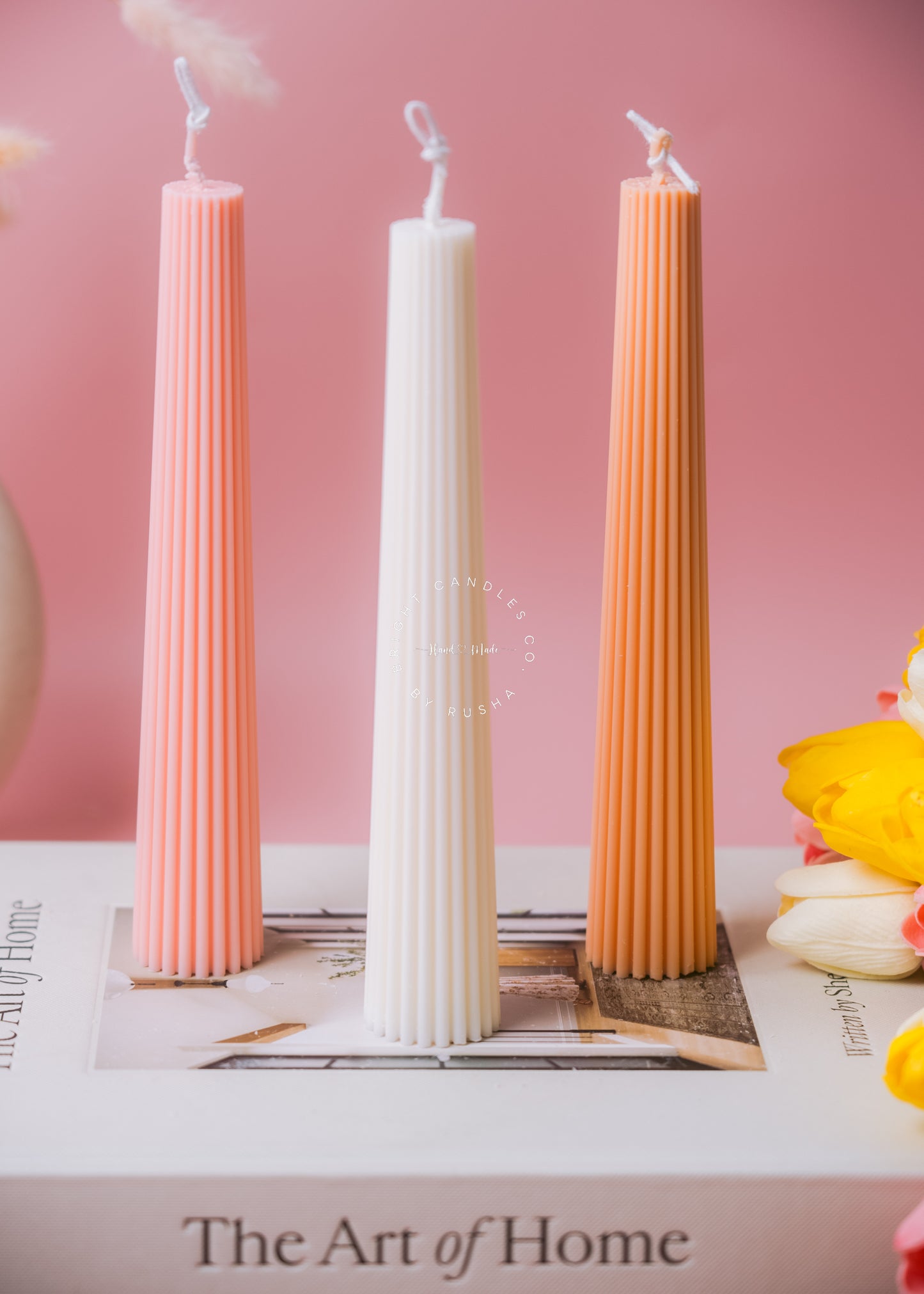 Ribbed Taper Candle