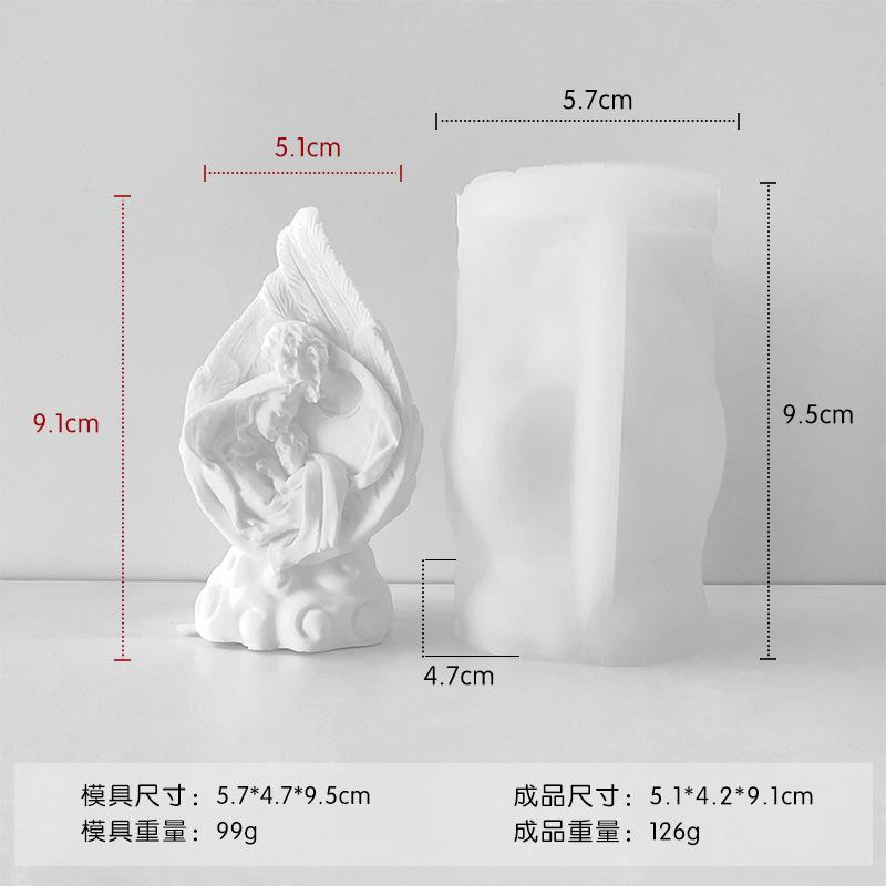 Holy Family in Angel Wings Mould