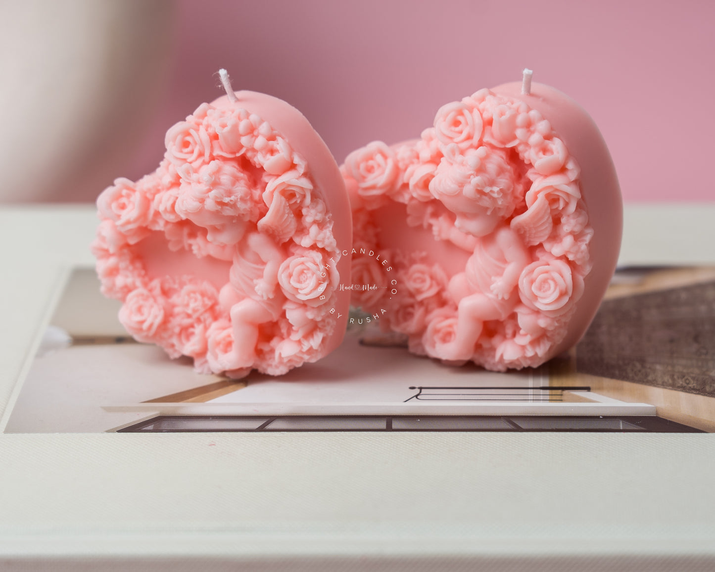 Heart Angel Candle - Set of 2