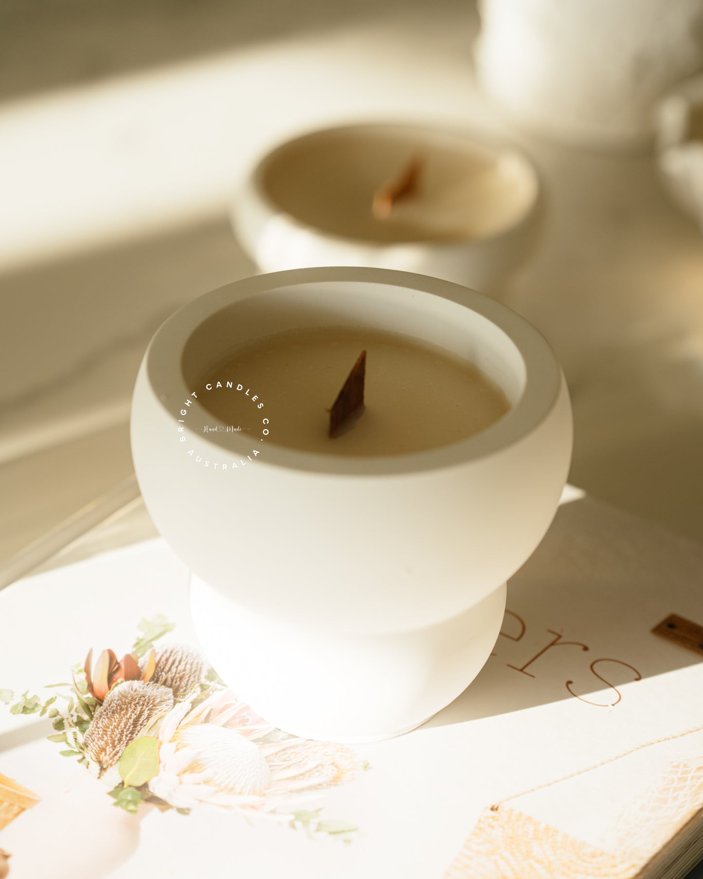 Nysa wooden wick candle