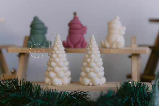 Frosty Pine Christmas Candle | Christmas Tree Candle