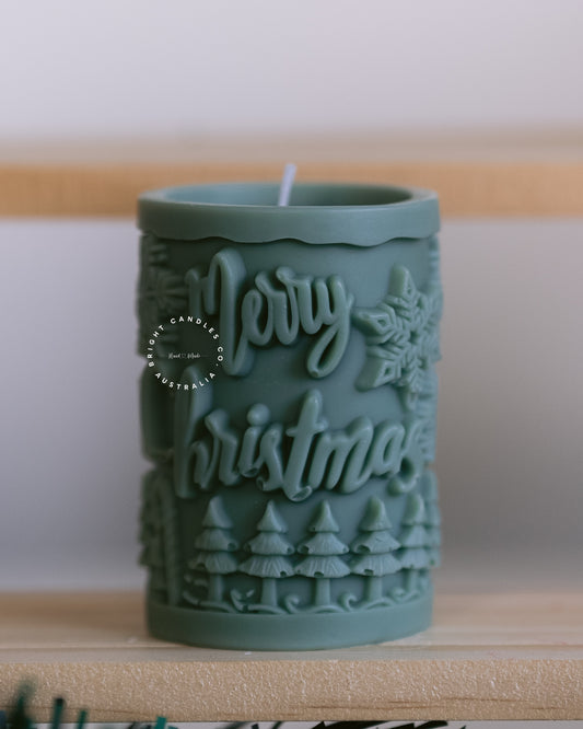 Christmas Pillar CANDLE | Christmas Candle