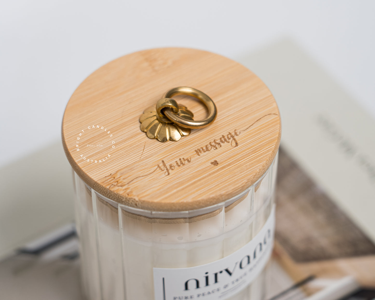 Nirvana | Coconut Wax Container Candle - Customize your candle with personal Message