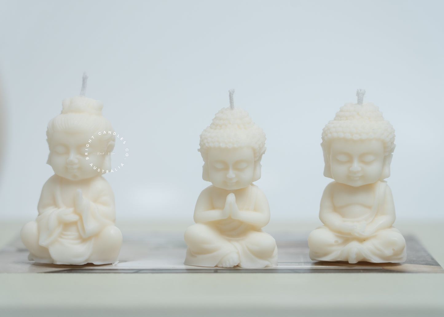 Buddha Statue Candle Set of 3