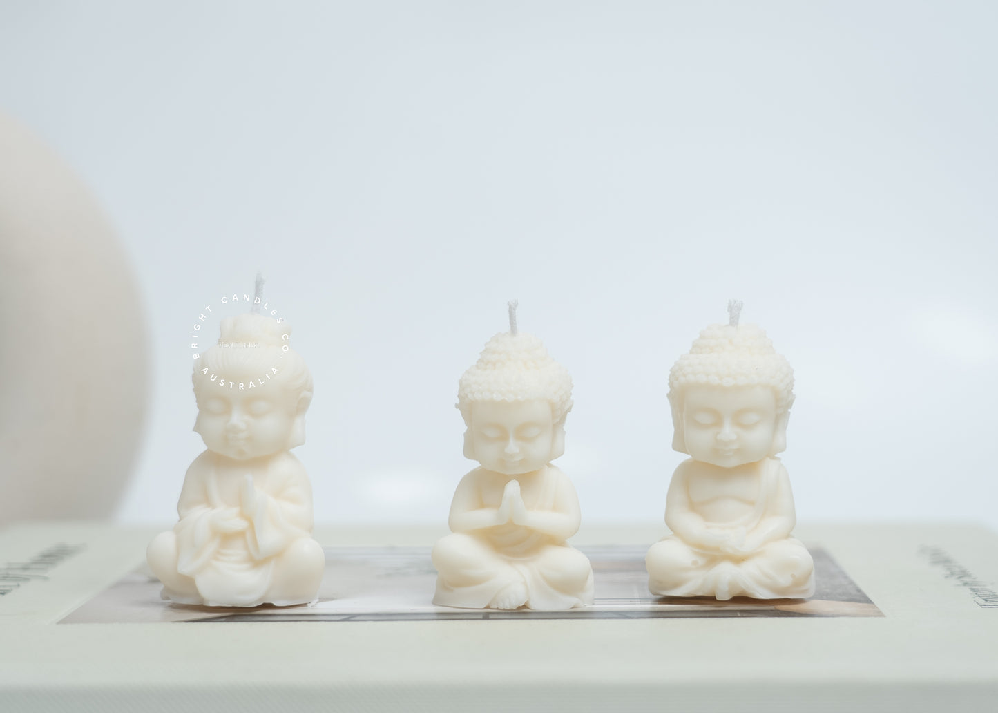 Buddha Statue Candle Set of 3