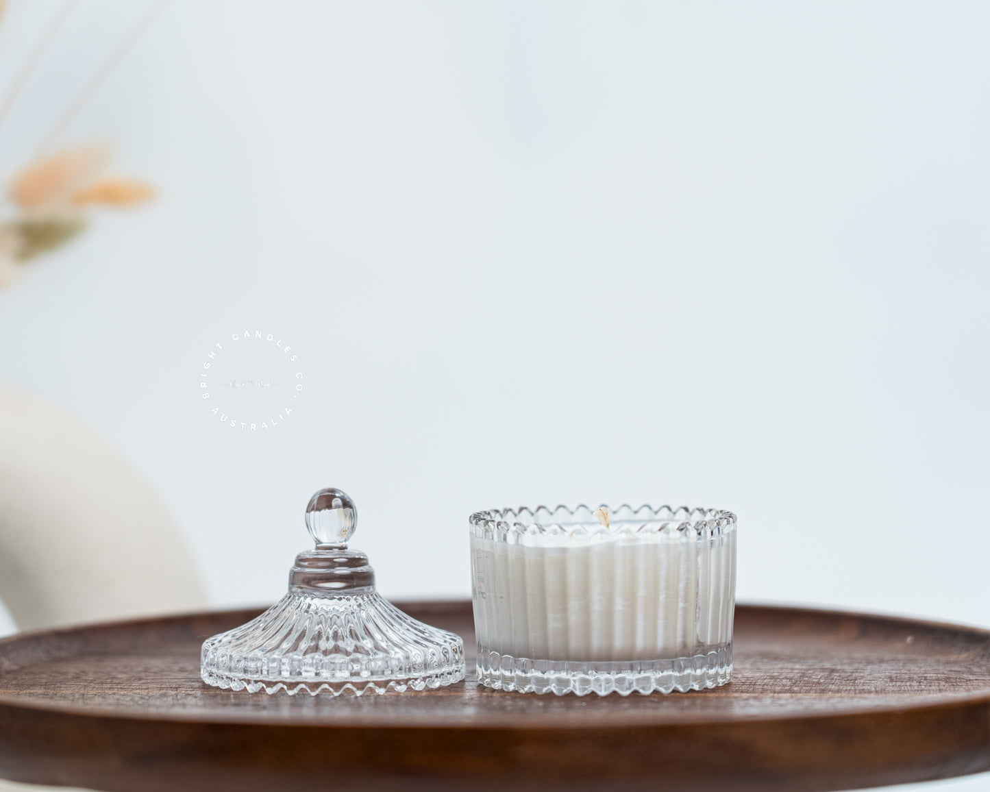 Small Ribbed Carousel Candle