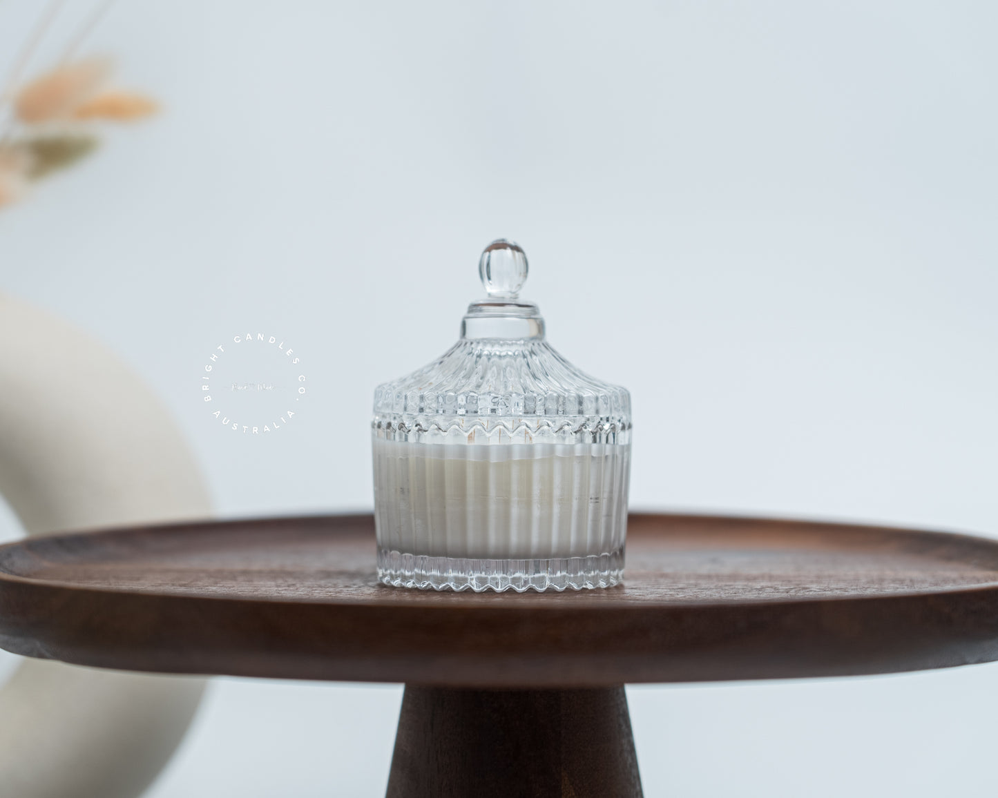 Small Ribbed Carousel Candle