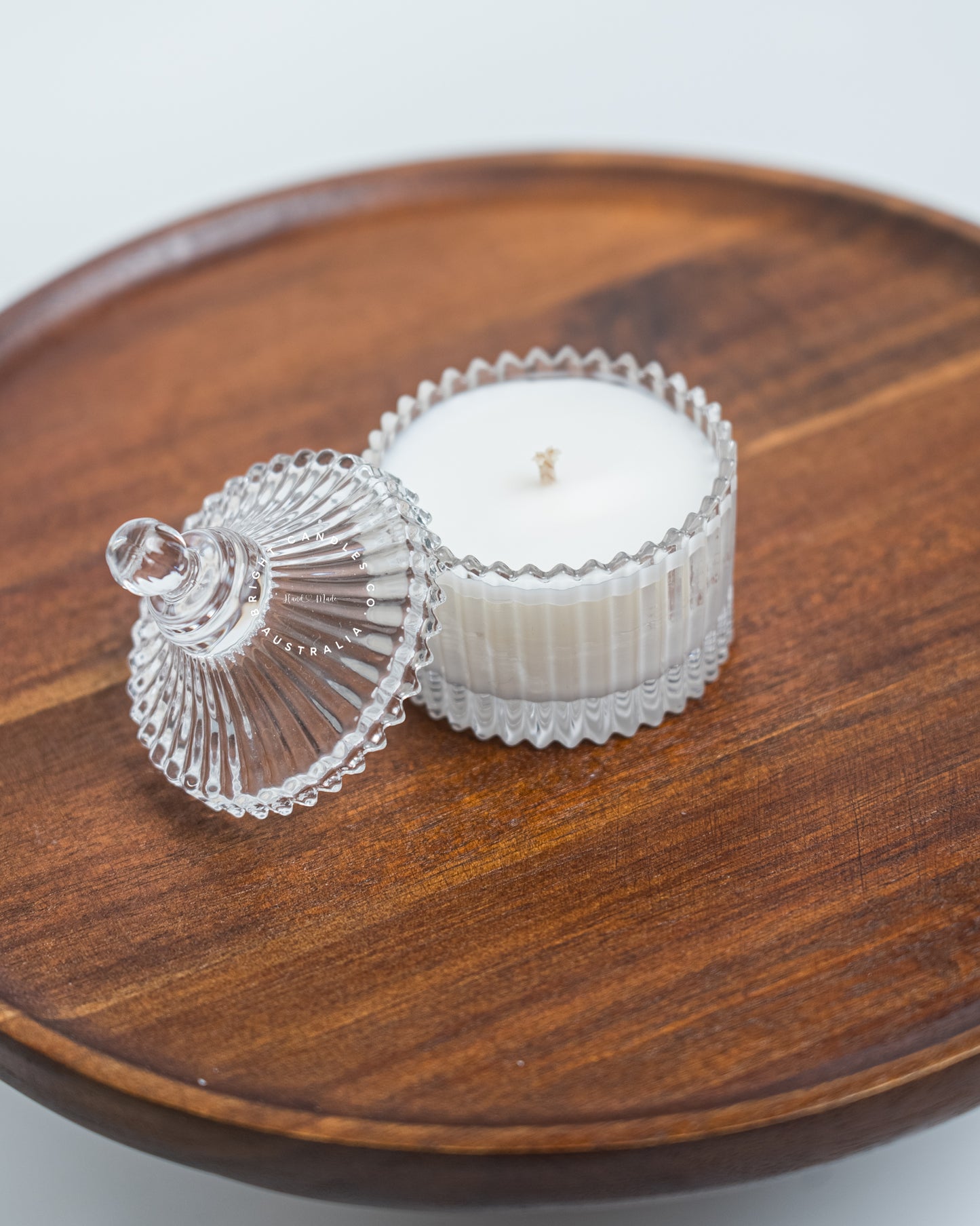 Small Ribbed Carousel Candle