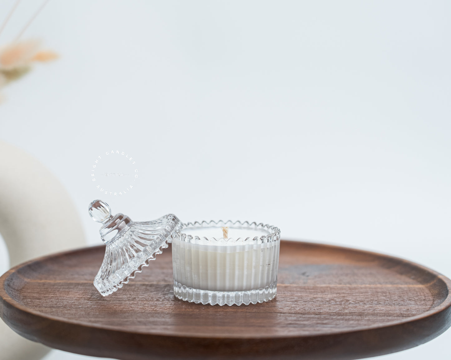 Small Ribbed Carousel Candle