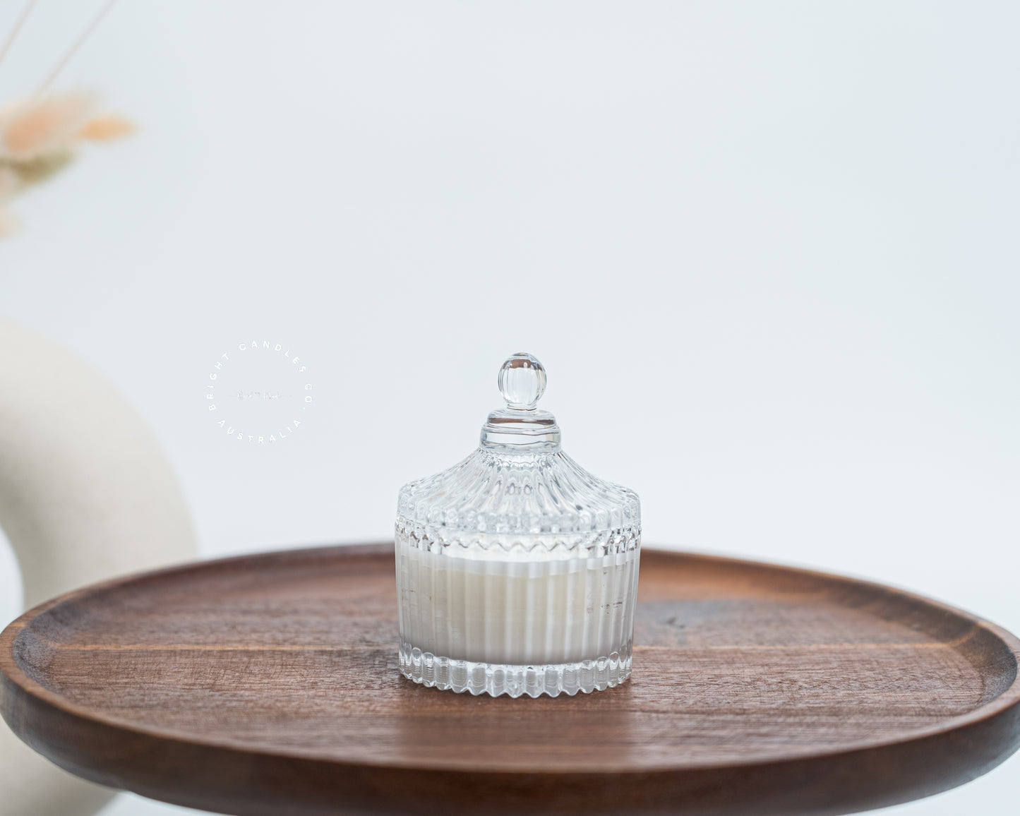 Small Ribbed Carousel Candle