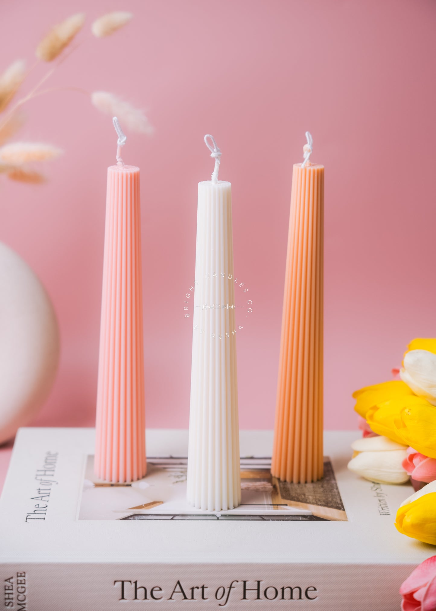 Ribbed Taper Candle